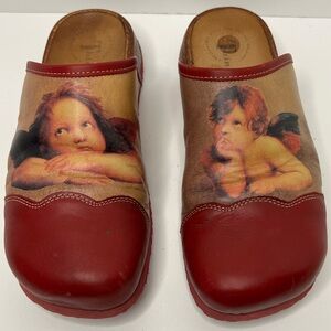 Think! Shoes Think Vintage Leather Cork Sling Back Clog